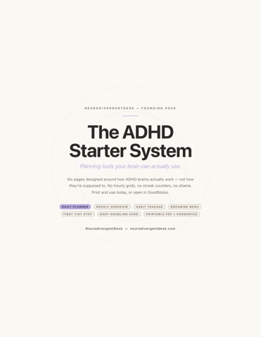 The ADHD Starter System preview